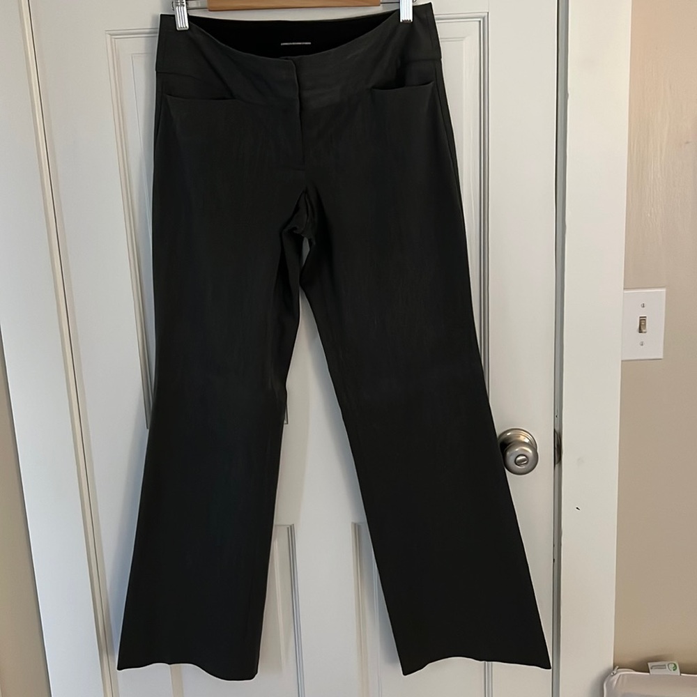Black Women's Stretch Wide-Leg Pantsuit Pants